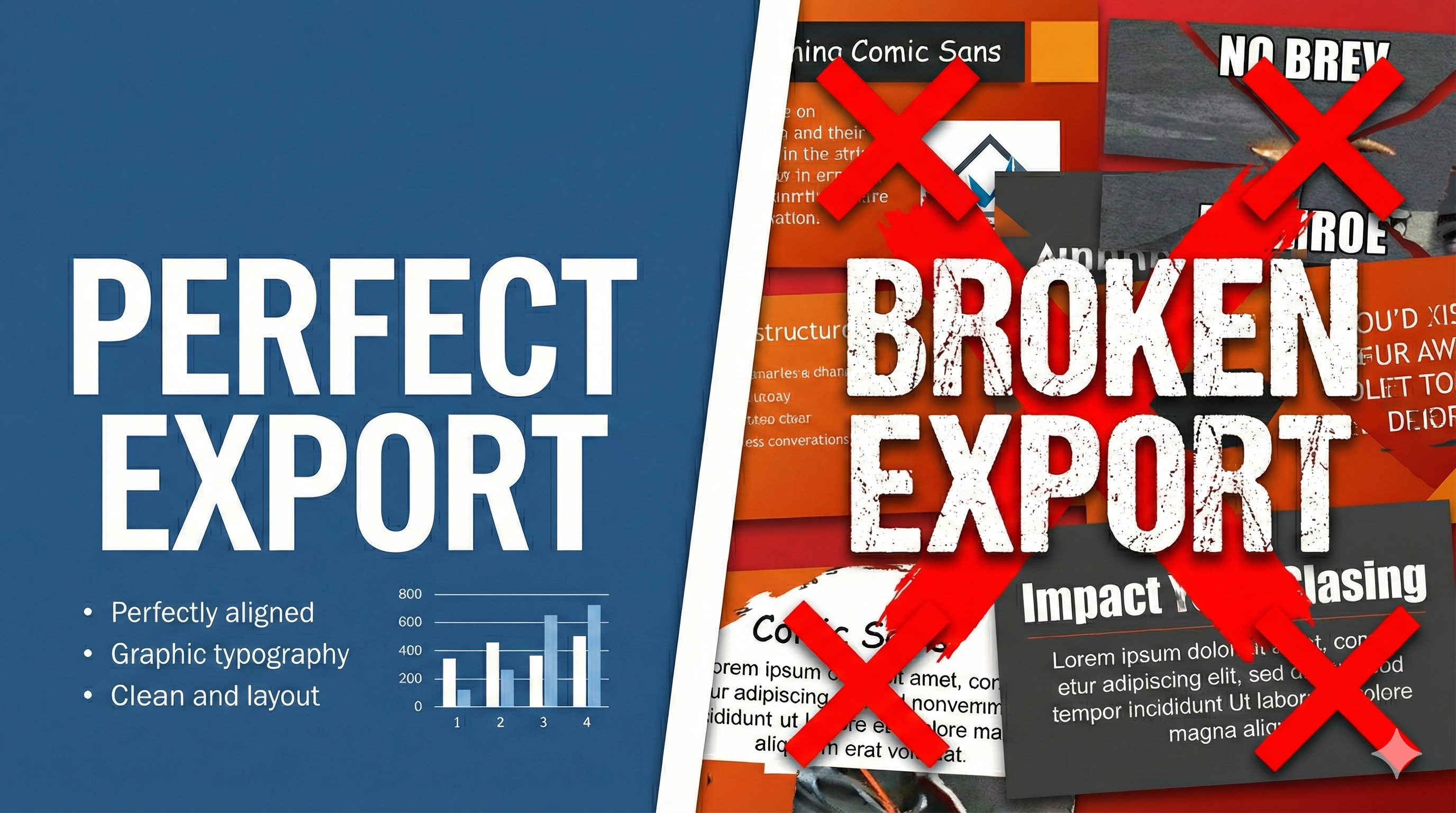 Comparison of AI PowerPoint generators showing export quality differences