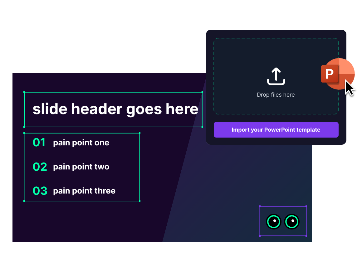 Business professional uploading PowerPoint template to document automation platform
